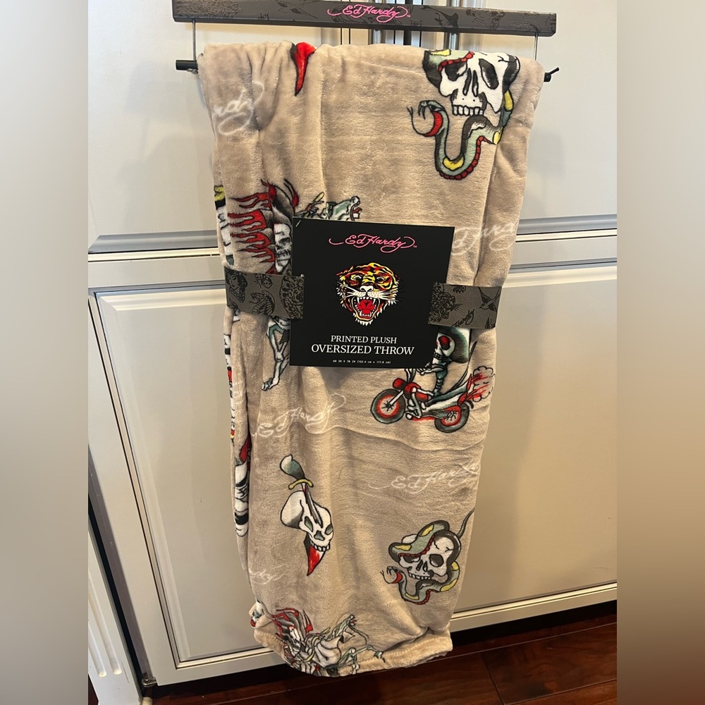 Ed Hardy Plush Blanket Throw